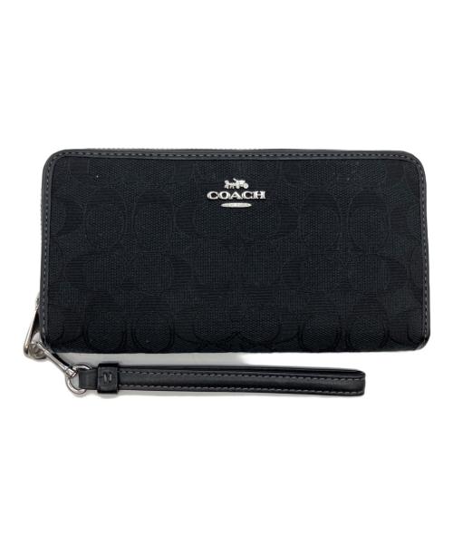 COACH（コーチ）COACH (コーチ) ラウンドファスナー財布 ブラックの古着・服飾アイテム