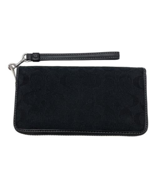 COACH（コーチ）COACH (コーチ) ラウンドファスナー財布 ブラックの古着・服飾アイテム