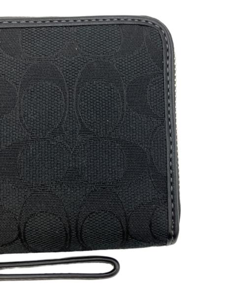 COACH（コーチ）COACH (コーチ) ラウンドファスナー財布 ブラックの古着・服飾アイテム