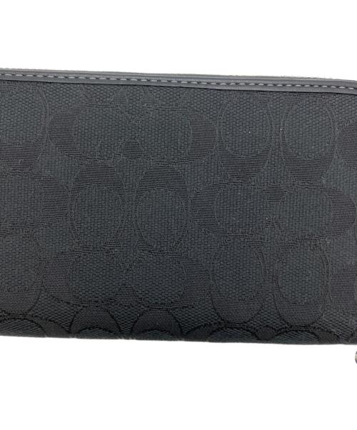 COACH（コーチ）COACH (コーチ) ラウンドファスナー財布 ブラックの古着・服飾アイテム
