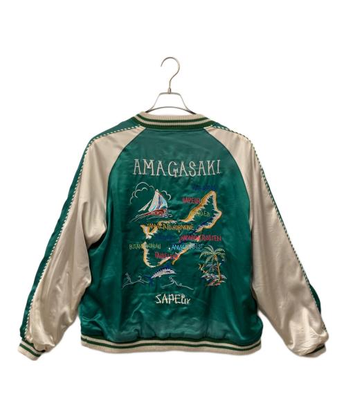 SAPEur（サプール）SAPEur (サプール) リバーシブル尼ジャン レッド×グリーン サイズ:Lの古着・服飾アイテム