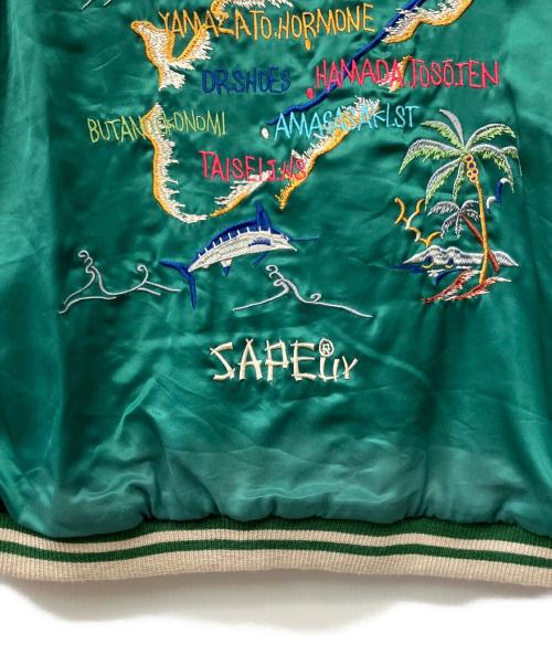 SAPEur（サプール）SAPEur (サプール) リバーシブル尼ジャン レッド×グリーン サイズ:Lの古着・服飾アイテム