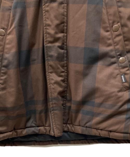 stussy（ステューシー）stussy (ステューシー) 中綿ジャケット ブラウン×ブラック サイズ:Mの古着・服飾アイテム