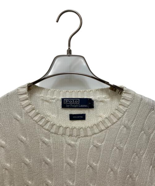 POLO RALPH LAUREN（ポロ・ラルフローレン）POLO RALPH LAUREN (ポロ・ラルフローレン) 厚手ニット アイボリー サイズ:XLの古着・服飾アイテム