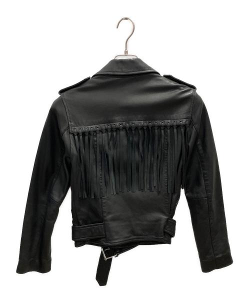 ALL SAINTS（オールセインツ）ALL SAINTS (オールセインツ) ラムレザーライダースジャケット ブラック サイズ:Мの古着・服飾アイテム