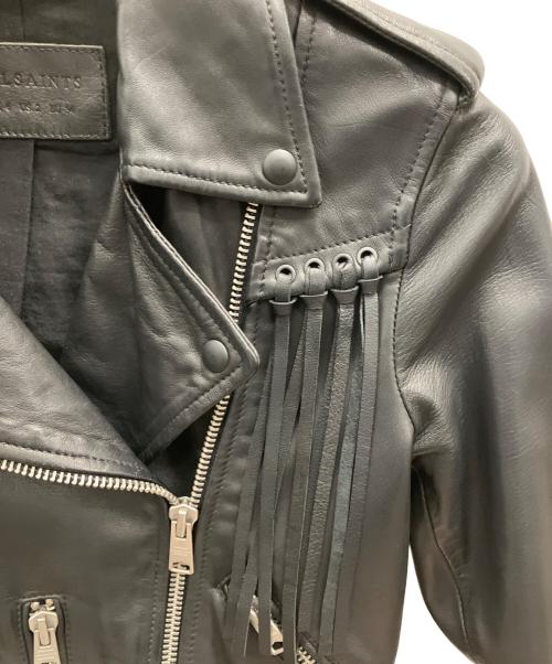 ALL SAINTS（オールセインツ）ALL SAINTS (オールセインツ) ラムレザーライダースジャケット ブラック サイズ:Мの古着・服飾アイテム