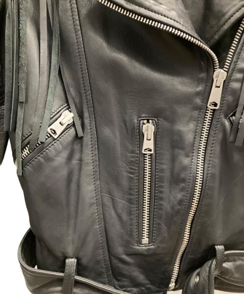 ALL SAINTS（オールセインツ）ALL SAINTS (オールセインツ) ラムレザーライダースジャケット ブラック サイズ:Мの古着・服飾アイテム