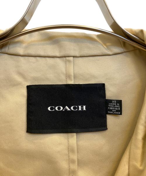 COACH（コーチ）COACH (コーチ) ユーティリティーフーデッドトレンチ ベージュ サイズ:SIZE XSの古着・服飾アイテム