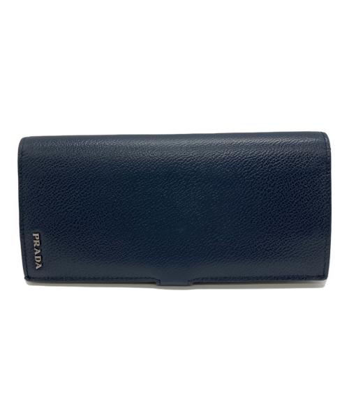 PRADA（プラダ）PRADA (プラダ) 長財布 ネイビーの古着・服飾アイテム