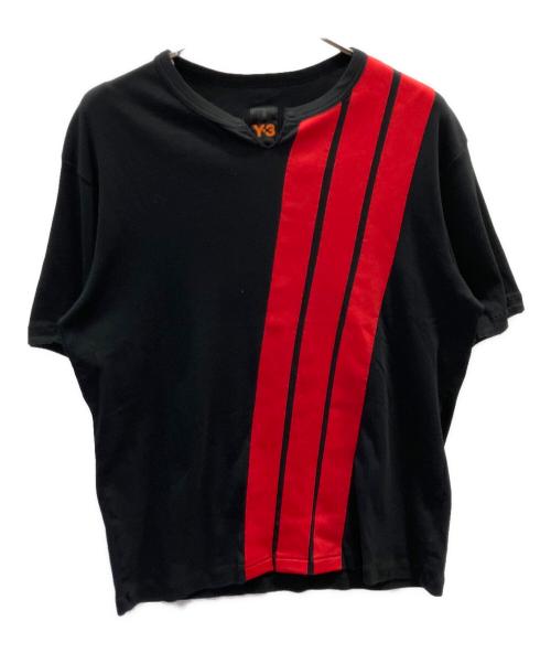 Y-3（ワイスリー）Y-3 (ワイスリー) 半袖カットソー ブラック×レッド サイズ:Мの古着・服飾アイテム