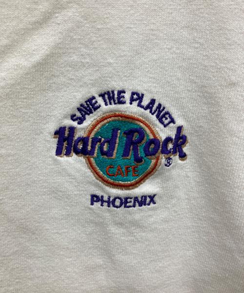 Hard Rock cafe（ハードロックカフェ）Hard Rock cafe (ハードロックカフェ) ロゴ刺繍Tシャツ ホワイト サイズ:Lの古着・服飾アイテム