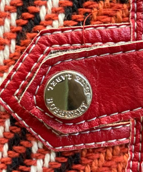 BURBERRY BLUE LABEL（バーバリーロンドンブルーレーベル）BURBERRY BLUE LABEL (バーバリーロンドンブルーレーベル) ノースリーブワンピース レッド サイズ:38の古着・服飾アイテム