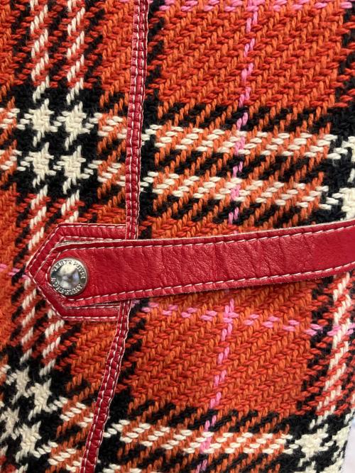 BURBERRY BLUE LABEL（バーバリーロンドンブルーレーベル）BURBERRY BLUE LABEL (バーバリーロンドンブルーレーベル) ノースリーブワンピース レッド サイズ:38の古着・服飾アイテム