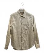 GUCCIグッチ）の古着「チェックシャツ」｜ベージュ