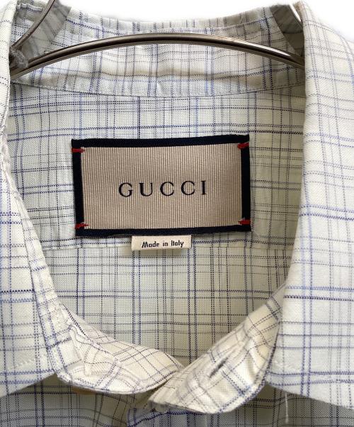 GUCCI（グッチ）GUCCI (グッチ) チェックシャツ ベージュ サイズ:３９の古着・服飾アイテム