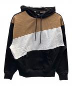 BOSSボス）の古着「プルオーバーパーカー」｜ブラック×ホワイト