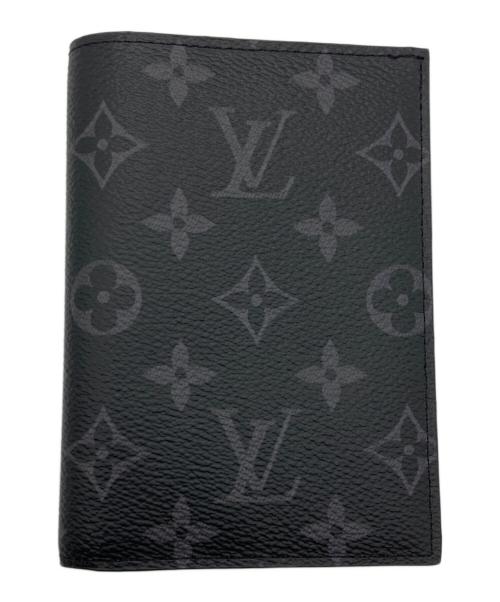 LOUIS VUITTON（ルイ ヴィトン）LOUIS VUITTON (ルイ ヴィトン) パスポートカバー クーヴェルテュール・パスポール ブラックの古着・服飾アイテム