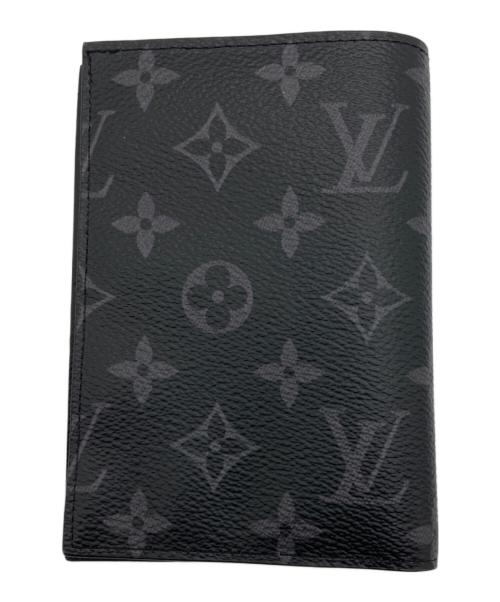 LOUIS VUITTON（ルイ ヴィトン）LOUIS VUITTON (ルイ ヴィトン) パスポートカバー クーヴェルテュール・パスポール ブラックの古着・服飾アイテム