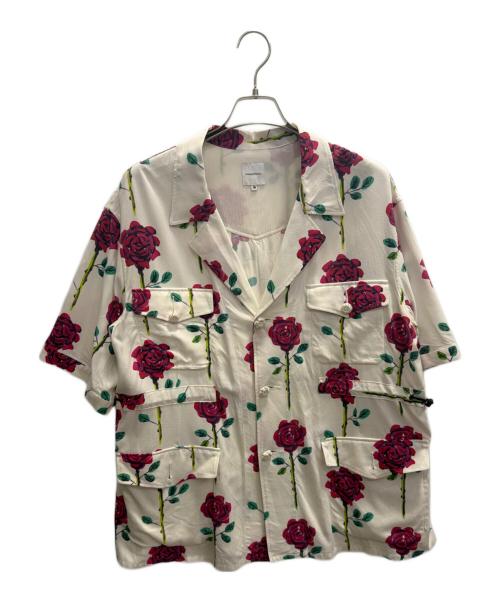 SASQUATCHfabrix.（サスクワッチファブリックス）SASQUATCHfabrix. (サスクワッチファブリックス) ROSE SAFARI H/S SHIRT ホワイト サイズ:Мの古着・服飾アイテム