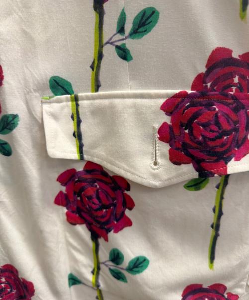 SASQUATCHfabrix.（サスクワッチファブリックス）SASQUATCHfabrix. (サスクワッチファブリックス) ROSE SAFARI H/S SHIRT ホワイト サイズ:Мの古着・服飾アイテム