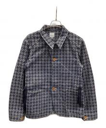 SASQUATCHfabrix.（サスクワッチファブリックス）の古着「DENIM COVERALL clover」｜ネイビー×ホワイト
