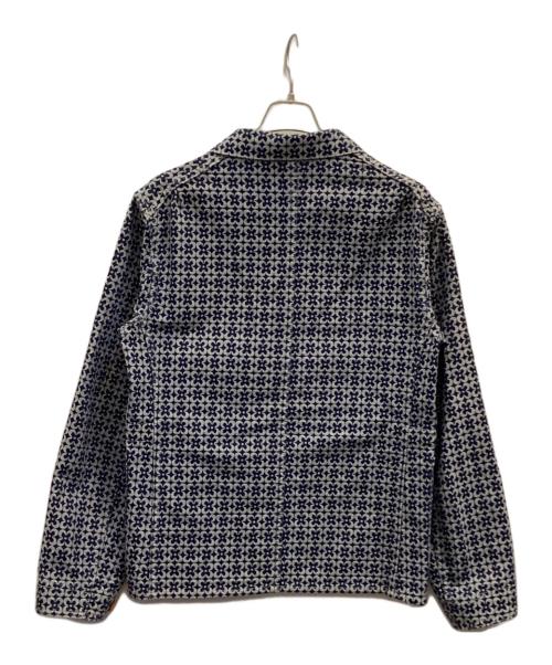 SASQUATCHfabrix.（サスクワッチファブリックス）SASQUATCHfabrix. (サスクワッチファブリックス) DENIM COVERALL clover ネイビー×ホワイト サイズ:Мの古着・服飾アイテム