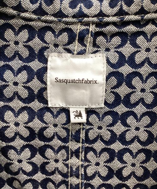 SASQUATCHfabrix.（サスクワッチファブリックス）SASQUATCHfabrix. (サスクワッチファブリックス) DENIM COVERALL clover ネイビー×ホワイト サイズ:Мの古着・服飾アイテム