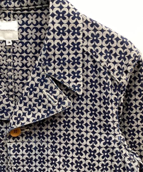 SASQUATCHfabrix.（サスクワッチファブリックス）SASQUATCHfabrix. (サスクワッチファブリックス) DENIM COVERALL clover ネイビー×ホワイト サイズ:Мの古着・服飾アイテム