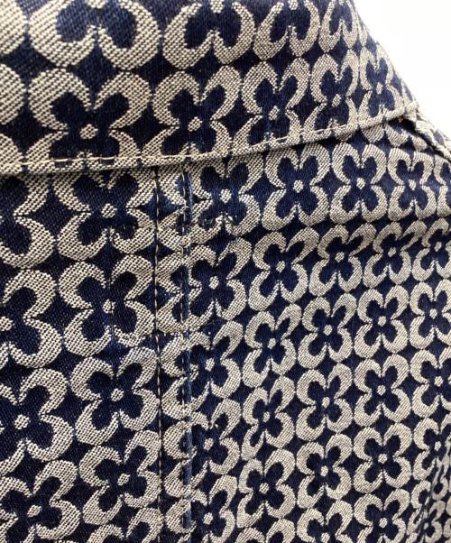 SASQUATCHfabrix.（サスクワッチファブリックス）SASQUATCHfabrix. (サスクワッチファブリックス) DENIM COVERALL clover ネイビー×ホワイト サイズ:Мの古着・服飾アイテム