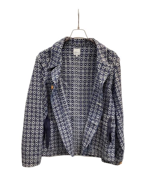 SASQUATCHfabrix.（サスクワッチファブリックス）SASQUATCHfabrix. (サスクワッチファブリックス) DENIM COVERALL clover ネイビー×ホワイト サイズ:Мの古着・服飾アイテム