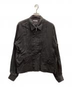 MATSUFUJIマツフジ）の古着「Flannel Check Pleats Jacket」｜パープル×グリーン