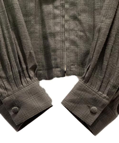 MATSUFUJI（マツフジ）MATSUFUJI (マツフジ) Flannel Check Pleats Jacket パープル×グリーン サイズ:3の古着・服飾アイテム