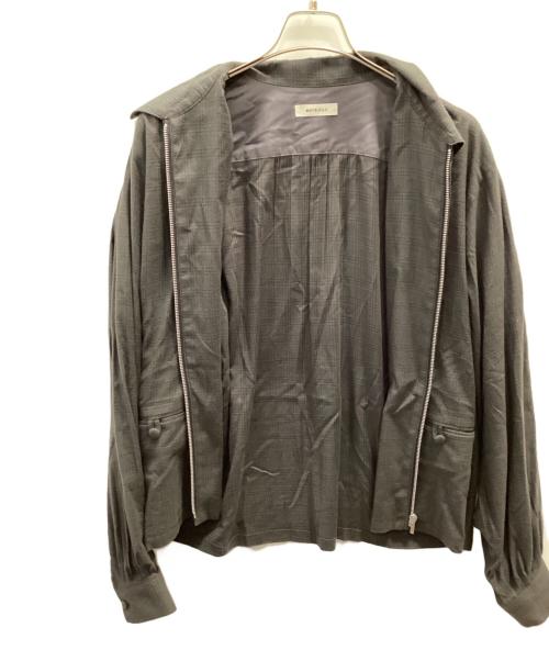 MATSUFUJI（マツフジ）MATSUFUJI (マツフジ) Flannel Check Pleats Jacket パープル×グリーン サイズ:3の古着・服飾アイテム