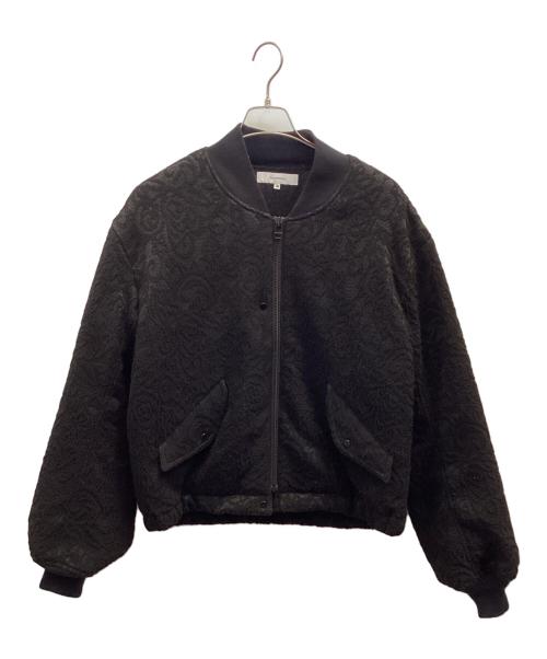 SASQUATCHfabrix.（サスクワッチファブリックス）SASQUATCHfabrix. (サスクワッチファブリックス) JACQUARD FLIGHT JACKET ブラック サイズ:Lの古着・服飾アイテム