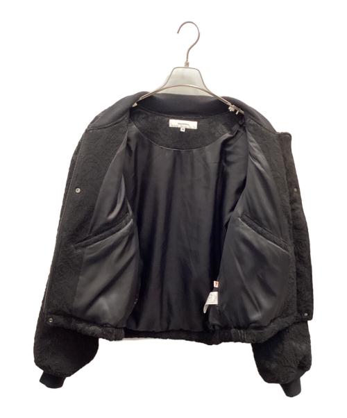 SASQUATCHfabrix.（サスクワッチファブリックス）SASQUATCHfabrix. (サスクワッチファブリックス) JACQUARD FLIGHT JACKET ブラック サイズ:Lの古着・服飾アイテム