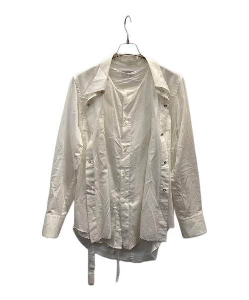 BED J.W. FORD（ベッドフォード）BED J.W. FORD (ベッドフォード) Layered Western Shirts ホワイトの古着・服飾アイテム