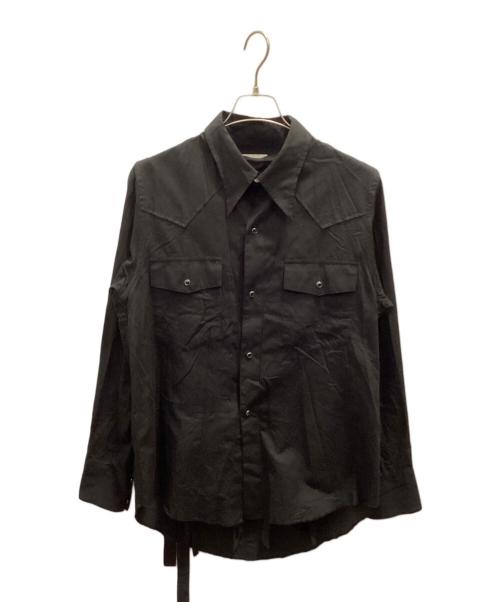 BED J.W. FORD（ベッドフォード）BED J.W. FORD (ベッドフォード) Layered Western Shirts ブラックの古着・服飾アイテム