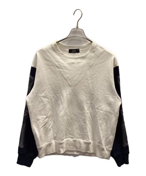 ensou（エンソウ）ensou (エンソウ) Bone Sweatshirt ネイビー×ホワイト サイズ:Мの古着・服飾アイテム