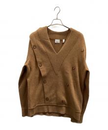 BURBERRY（バーバリー）の古着「Double breasted V neck Jumper」｜ブラウン