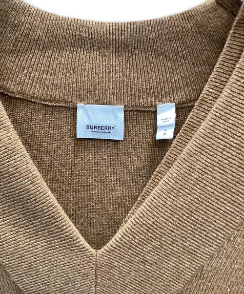 BURBERRY（バーバリー）BURBERRY (バーバリー) Double breasted V neck Jumper ブラウン サイズ:Sの古着・服飾アイテム