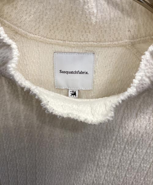 SASQUATCHfabrix.（サスクワッチファブリックス）SASQUATCHfabrix. (サスクワッチファブリックス) モックネックワッフルカットソー ホワイト サイズ:Мの古着・服飾アイテム