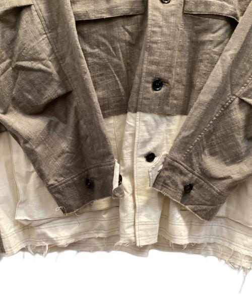 ISSUETHINGS（イシューシングス）ISSUETHINGS (イシューシングス) type1b ドッキングジャケット ホワイト×グレー サイズ:ONEの古着・服飾アイテム