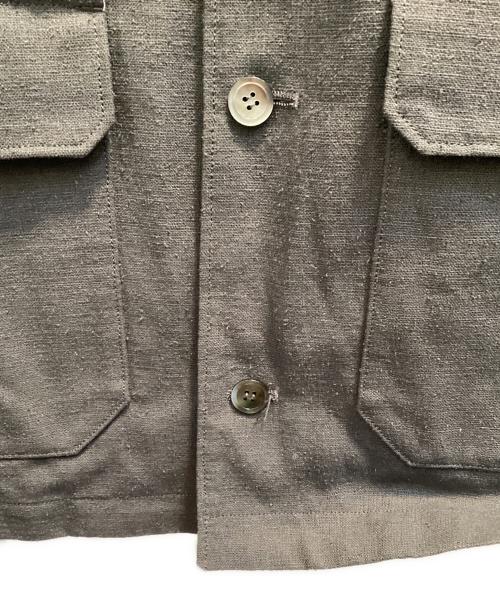 tilt the authentics（チルトザオーセンティックス）tilt the authentics (チルトザオーセンティックス) Silk Linen Butcher Hunting Jacket グレー サイズ:2の古着・服飾アイテム