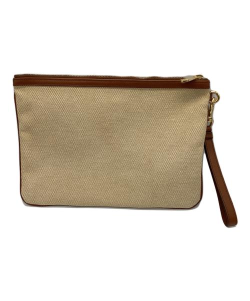 GUCCI（グッチ）GUCCI (グッチ) クラッチバッグ　シェリーライン グリーン×レッド×ブラウンの古着・服飾アイテム