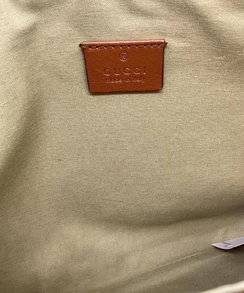 GUCCI（グッチ）GUCCI (グッチ) クラッチバッグ　シェリーライン グリーン×レッド×ブラウンの古着・服飾アイテム