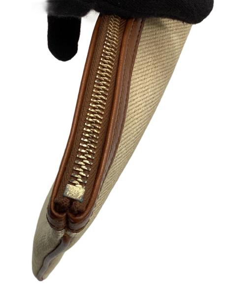 GUCCI（グッチ）GUCCI (グッチ) クラッチバッグ　シェリーライン グリーン×レッド×ブラウンの古着・服飾アイテム