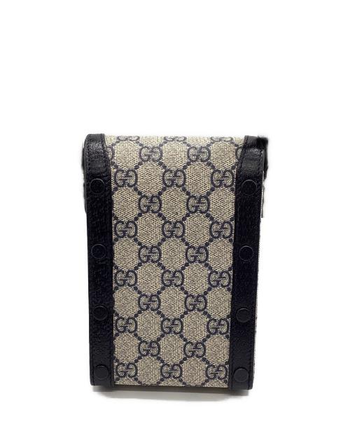 GUCCI（グッチ）GUCCI (グッチ) ショルダーバッグ ブラック×ベージュの古着・服飾アイテム