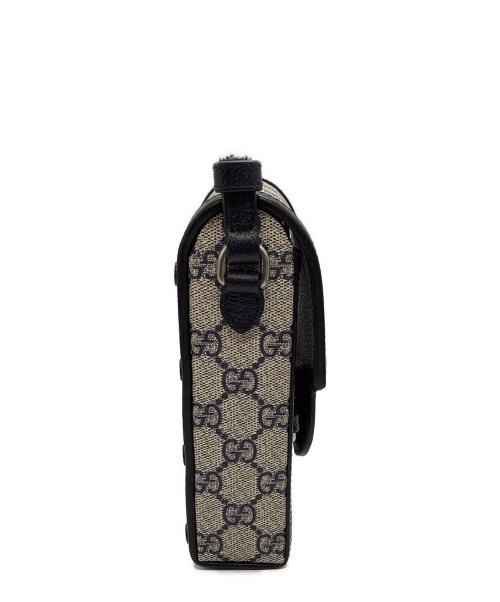 GUCCI（グッチ）GUCCI (グッチ) ショルダーバッグ ブラック×ベージュの古着・服飾アイテム