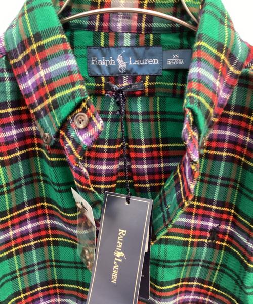 POLO RALPH LAUREN（ポロ・ラルフローレン）POLO RALPH LAUREN (ポロ・ラルフローレン) ボタンダウンシャツ グリーン サイズ:ＸＳ 未使用品の古着・服飾アイテム