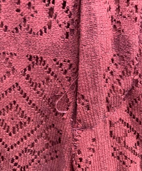 SASQUATCHfabrix.（サスクワッチファブリックス）SASQUATCHfabrix. (サスクワッチファブリックス) VELVET LACE SLACKS レッド サイズ:Ｍの古着・服飾アイテム